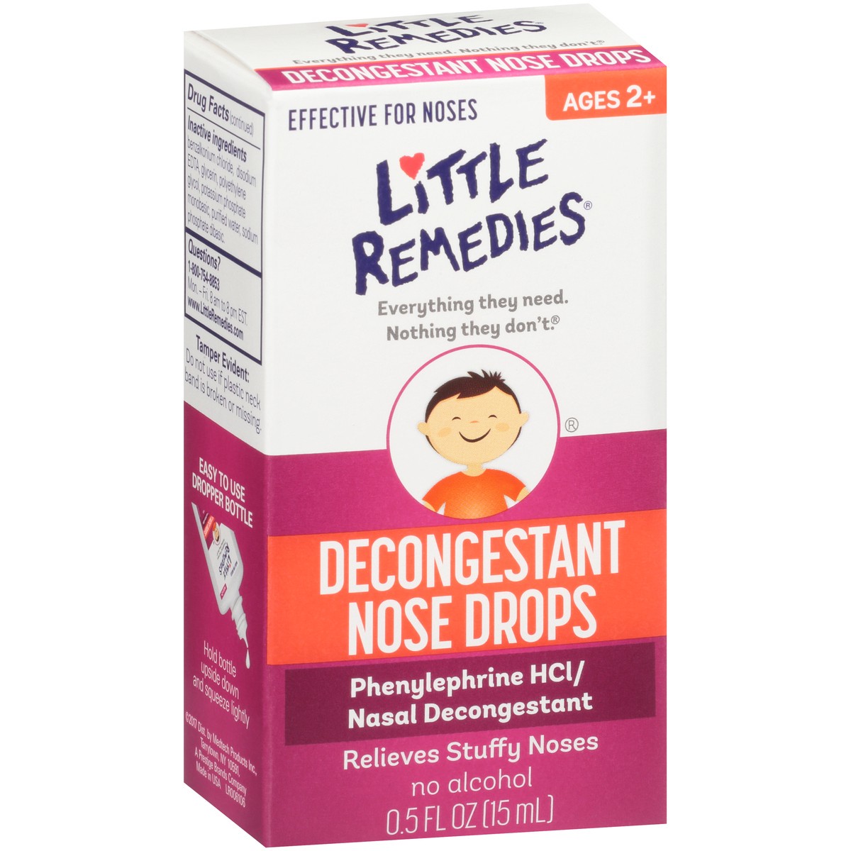 slide 4 of 10, Little Remedies Decongestant Nose Drops, Ages 2 to 6, 0.5 fl oz, 0.50 fl oz