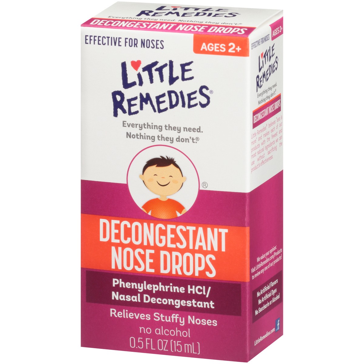 slide 8 of 10, Little Remedies Decongestant Nose Drops, Ages 2 to 6, 0.5 fl oz, 0.50 fl oz