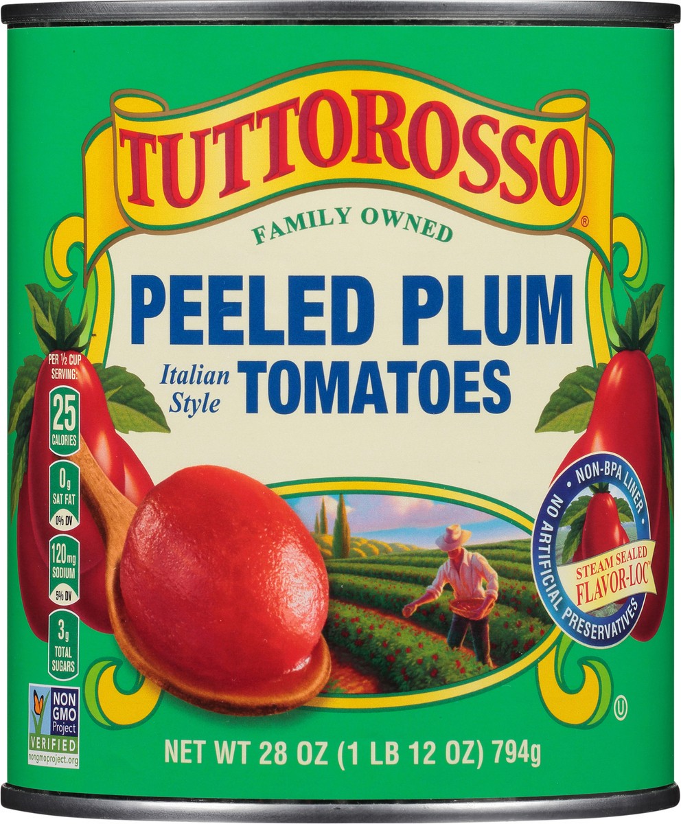 slide 5 of 7, Tuttorosso Peeled Plum Italian Style Tomatoes 28 oz. Can, 28 oz