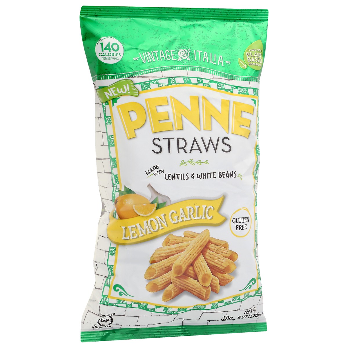slide 2 of 12, Vintage Italia Lemon Garlic Penne Straws 6 oz, 6 oz