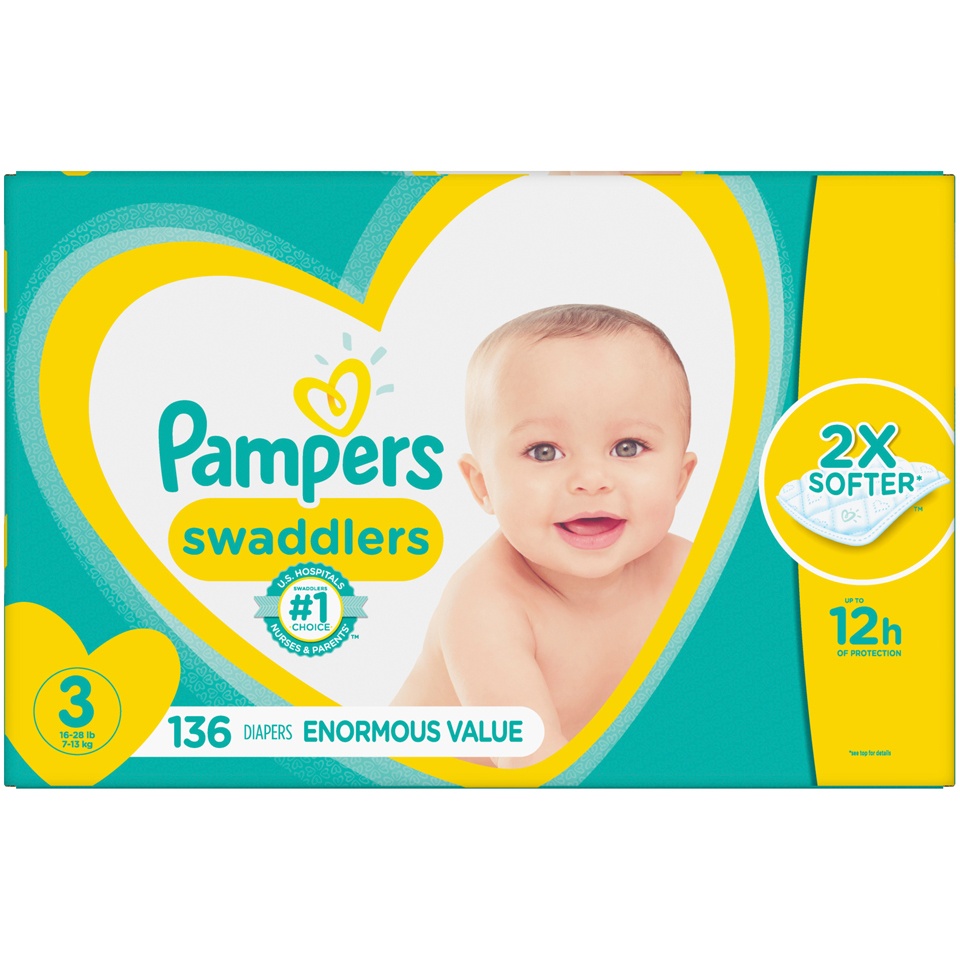 Pampers Swaddlers Diapers, Size 3 136 ct | Shipt