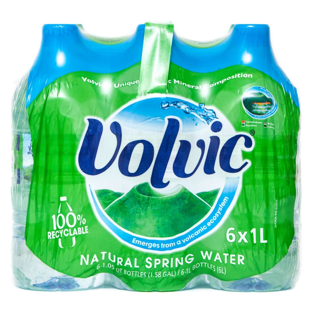 slide 1 of 1, Volvic Natural Spring Water Spring, 6 ct; 1 liter