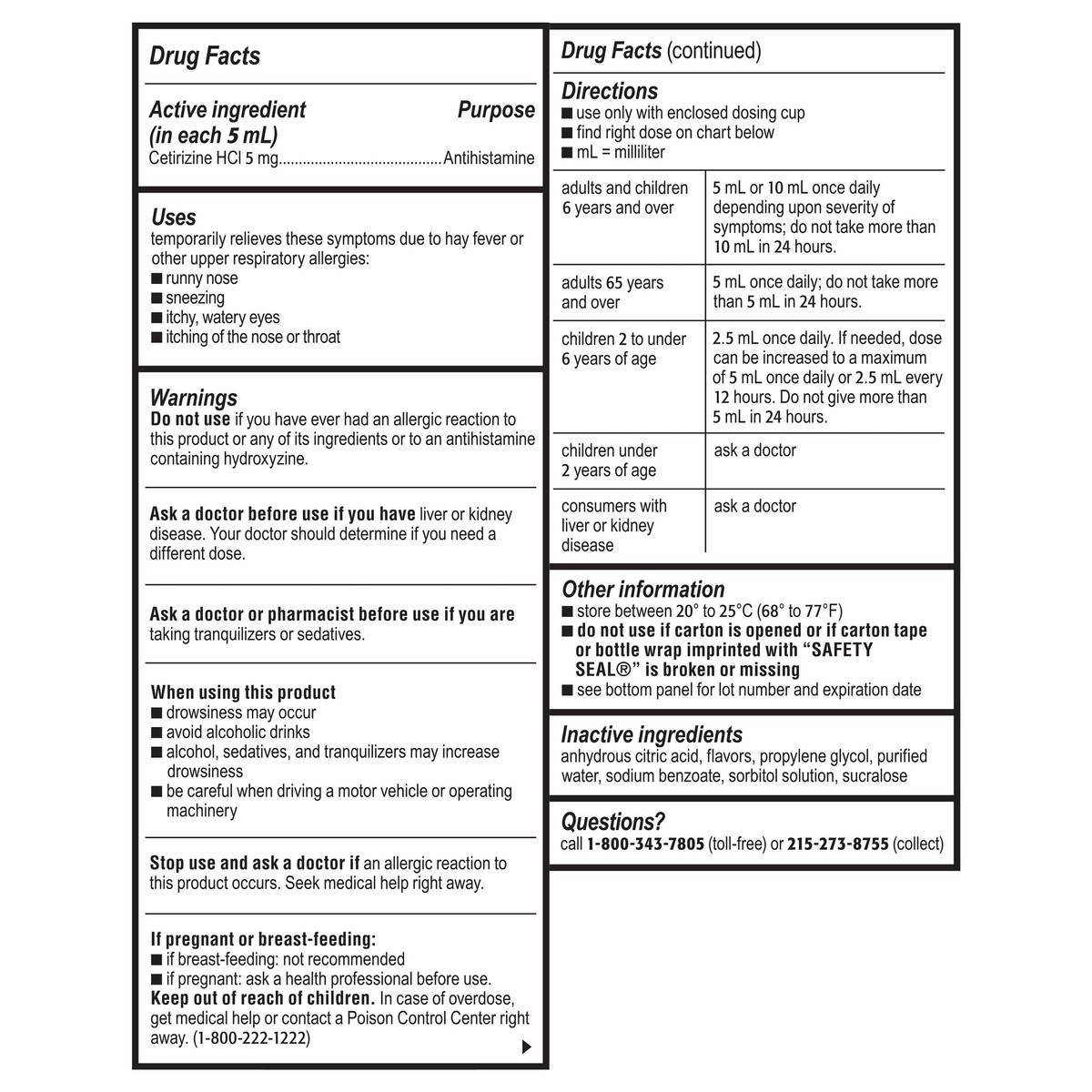 slide 6 of 13, Zyrtec Children's Zyrtec Allergy Syrup, Dye-Free, Sugar-Free, Grape, 8 Fl. Oz, 8 fl oz