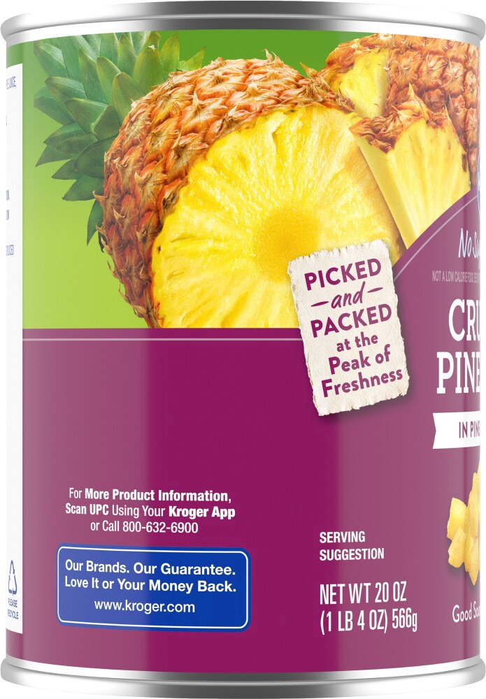 slide 2 of 4, Kroger Crushed Pineapple In Natural Juice, 20 oz