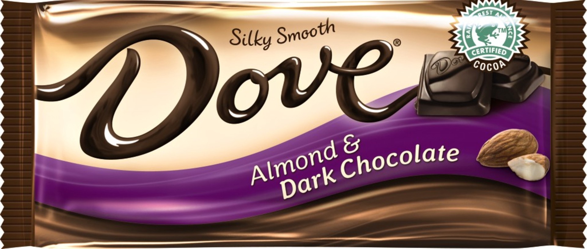 slide 1 of 2, Dove, Roasted Almond Silky Smooth Dark Chocolates, 3.3 Oz, 3.3 oz