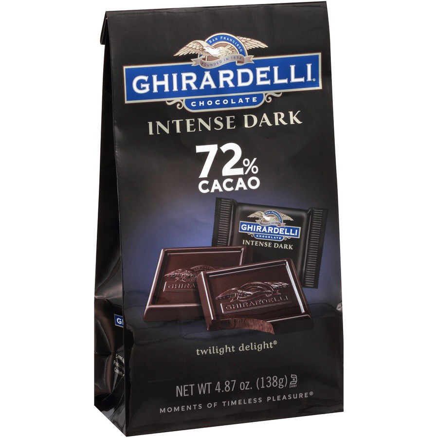 slide 1 of 6, Ghirardelli Intense Dark 72% Cacao Dark Chocolate Squares, 4.1 oz