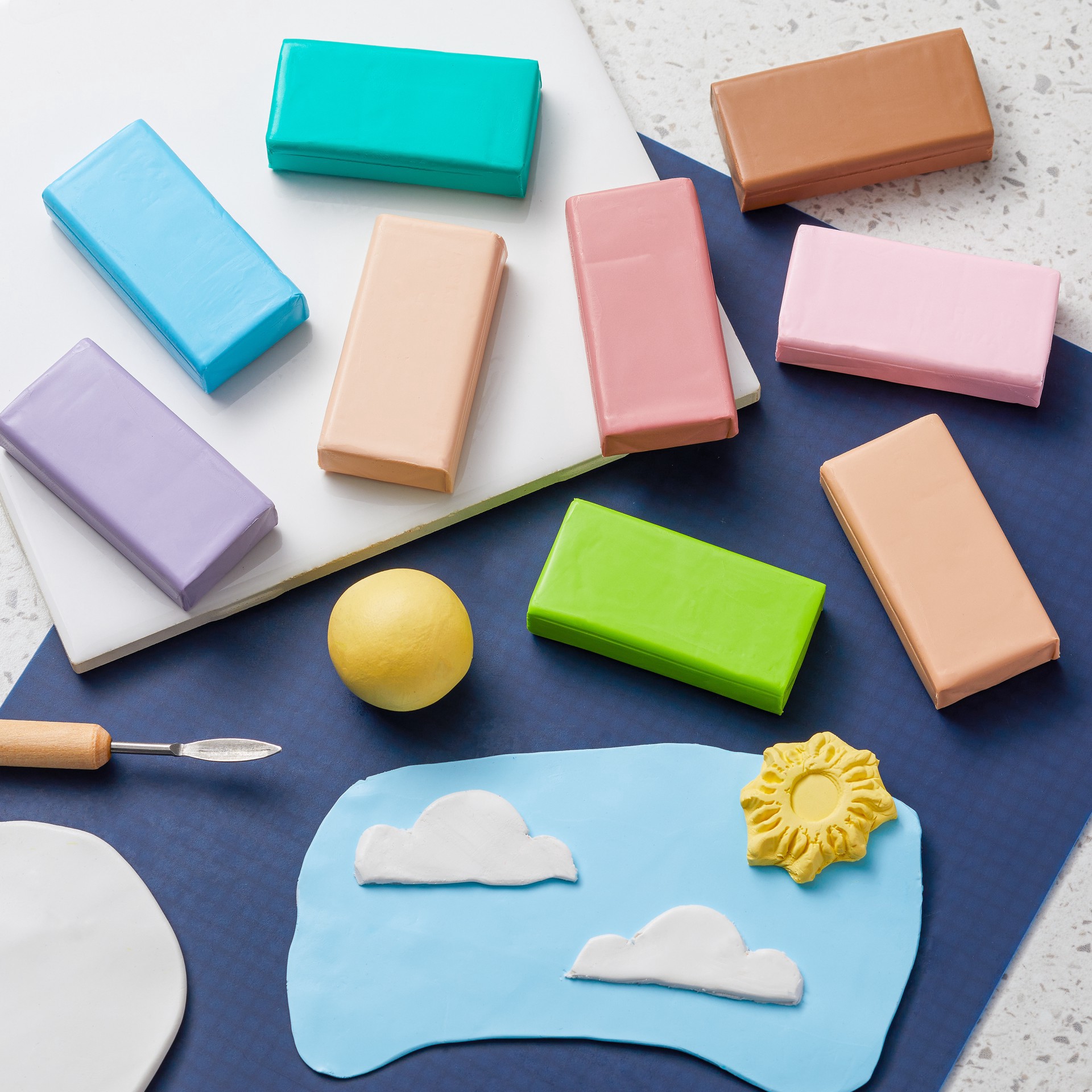 slide 3 of 6, 12oz. Pastel Colors Oven-Bake Clay By Craft Smart, 12 oz