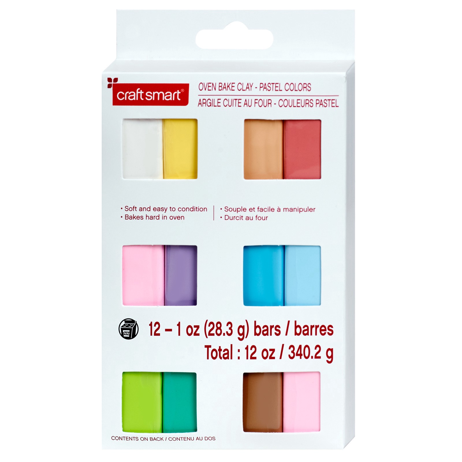 slide 4 of 6, 12oz. Pastel Colors Oven-Bake Clay By Craft Smart, 12 oz