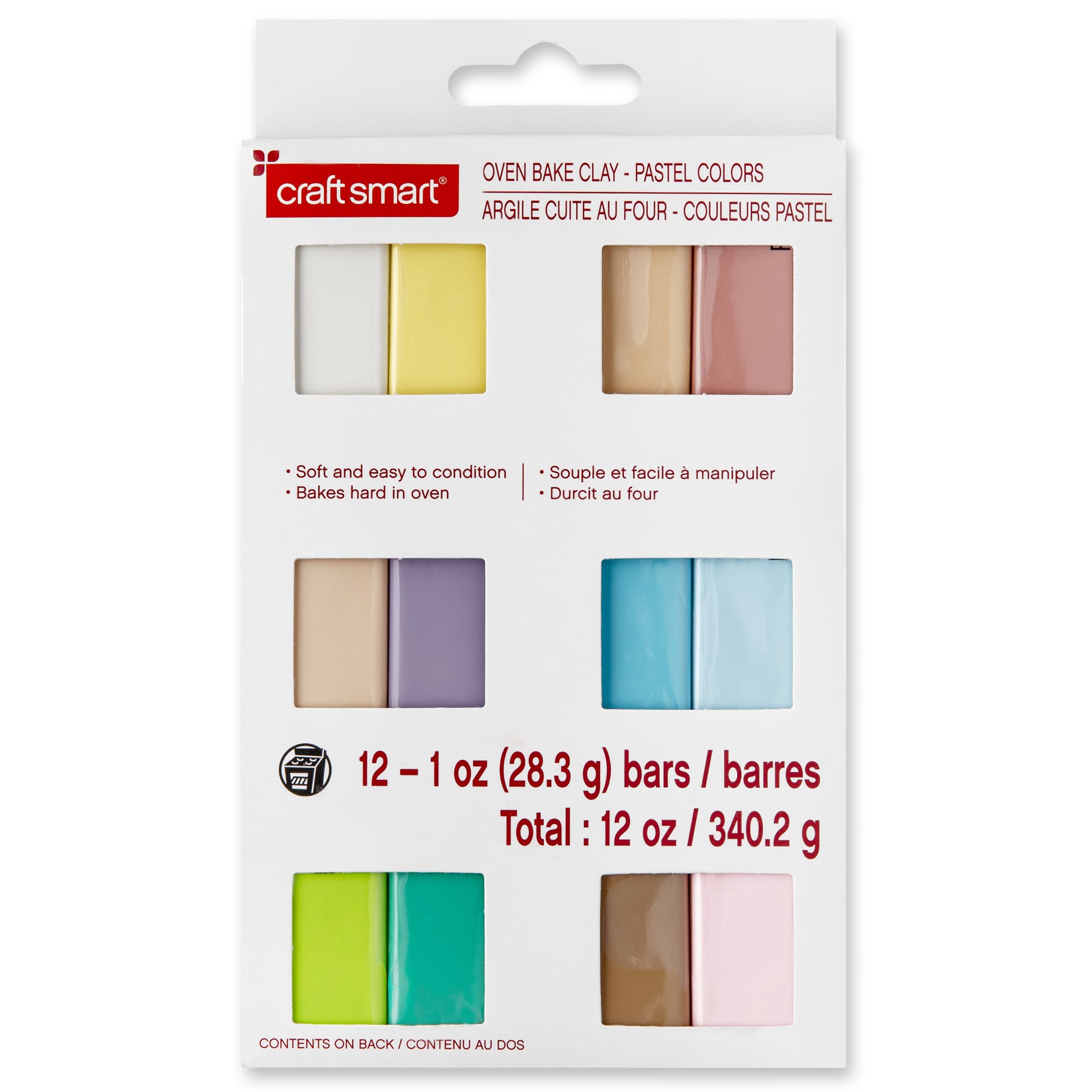 slide 5 of 6, 12oz. Pastel Colors Oven-Bake Clay By Craft Smart, 12 oz
