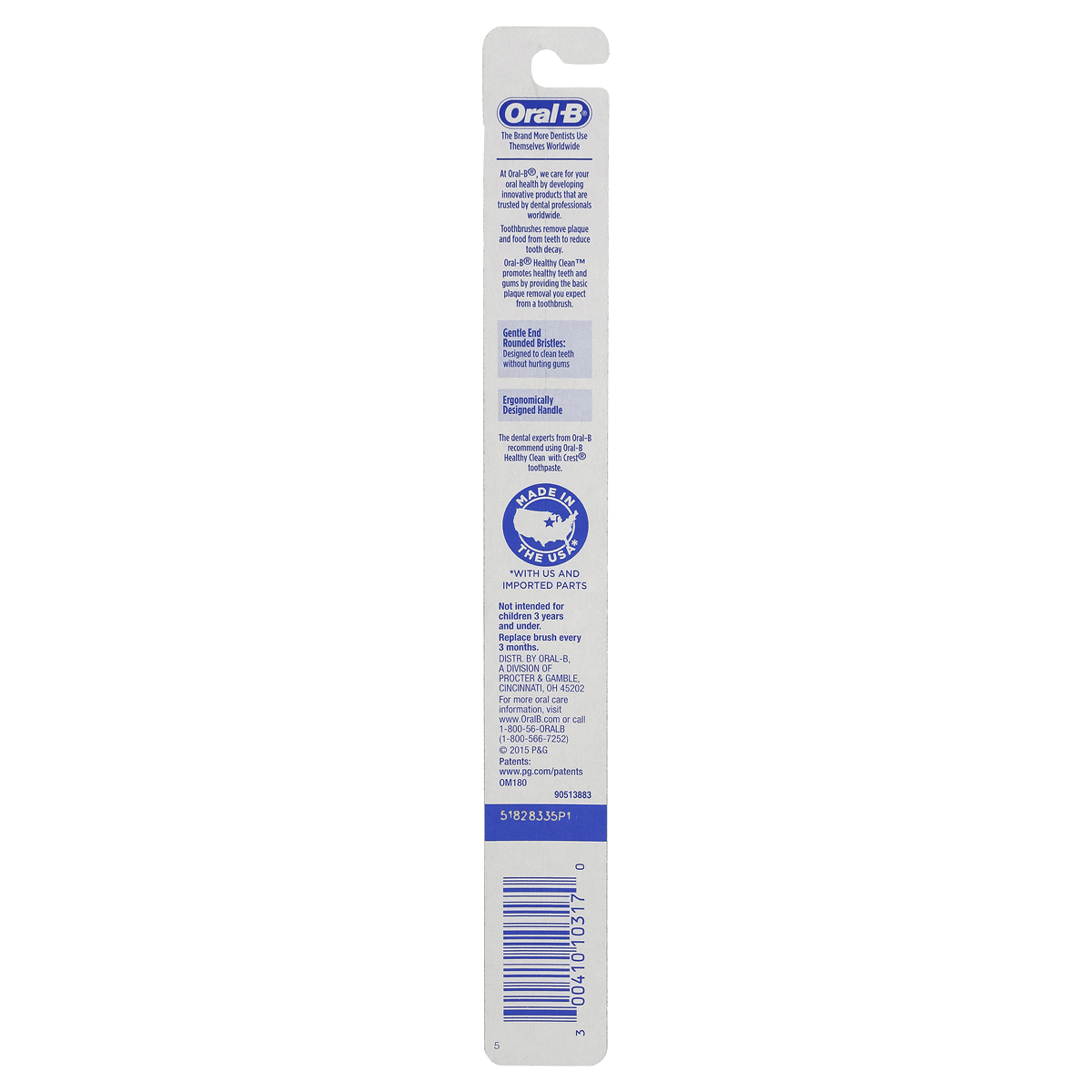 slide 2 of 3, Oral-B Healthy Clean Soft Toothbrush, 1 ct