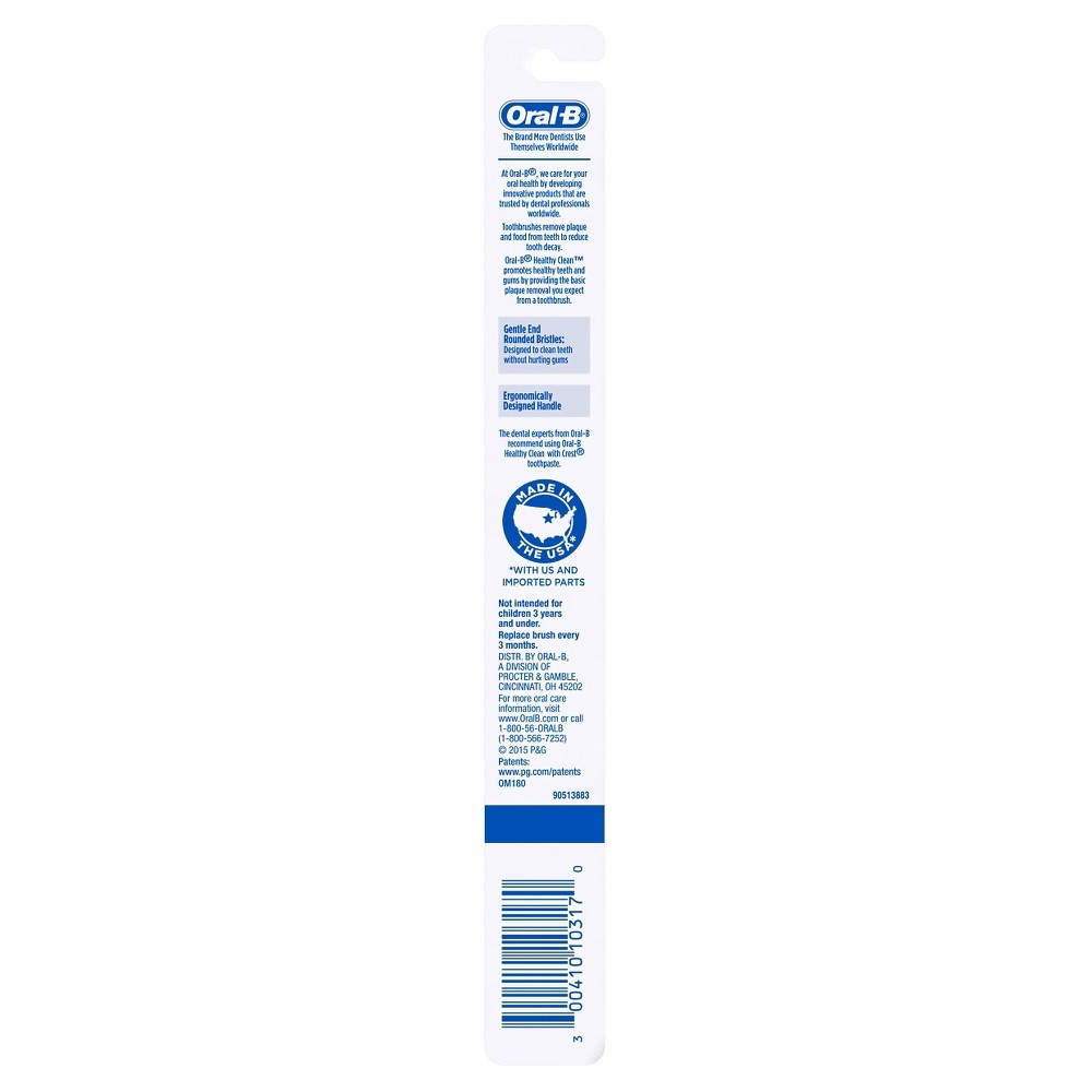 slide 3 of 3, Oral-B Healthy Clean Soft Toothbrush, 1 ct