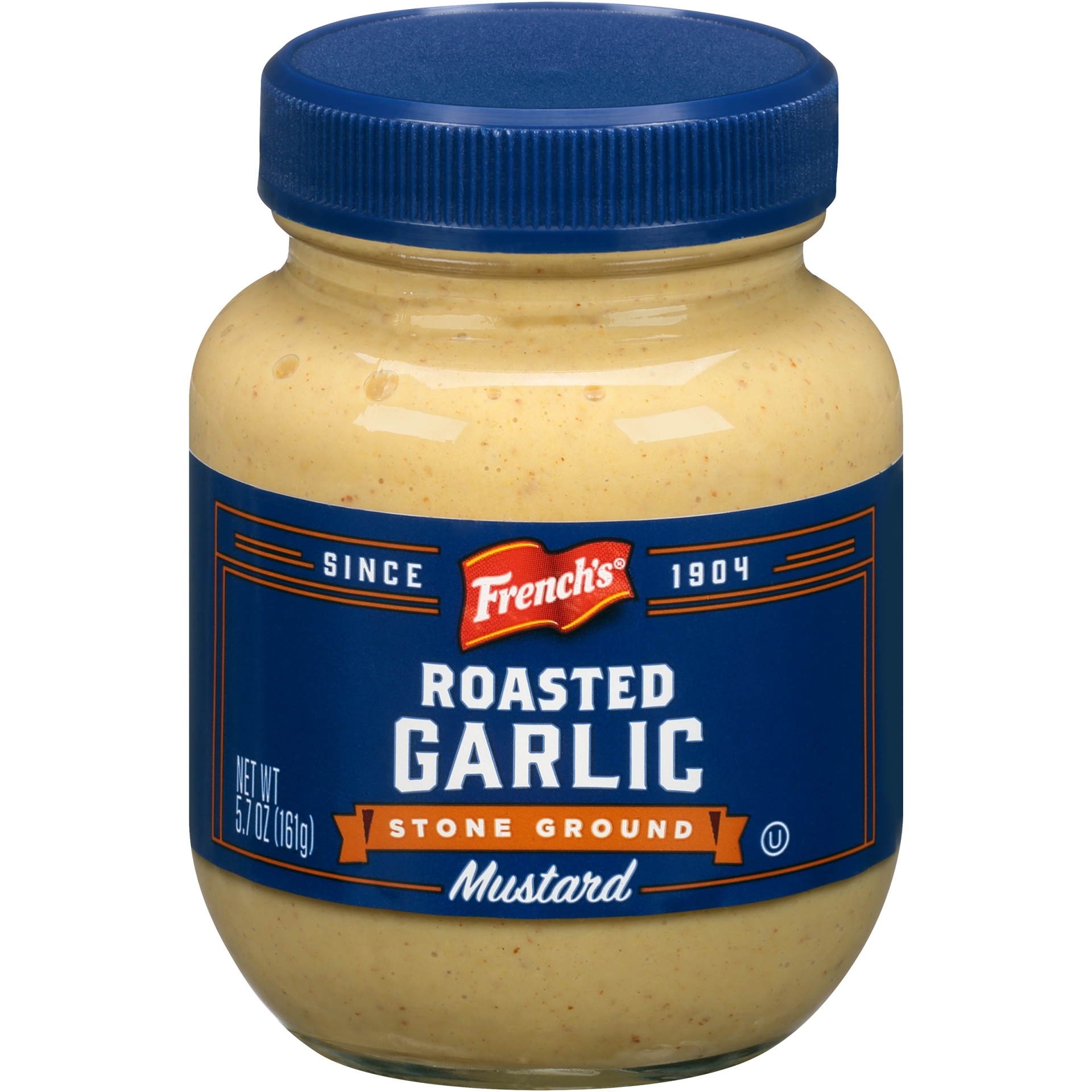 slide 1 of 7, French's Roasted Garlic Stone Ground Mustard, 5.7 oz