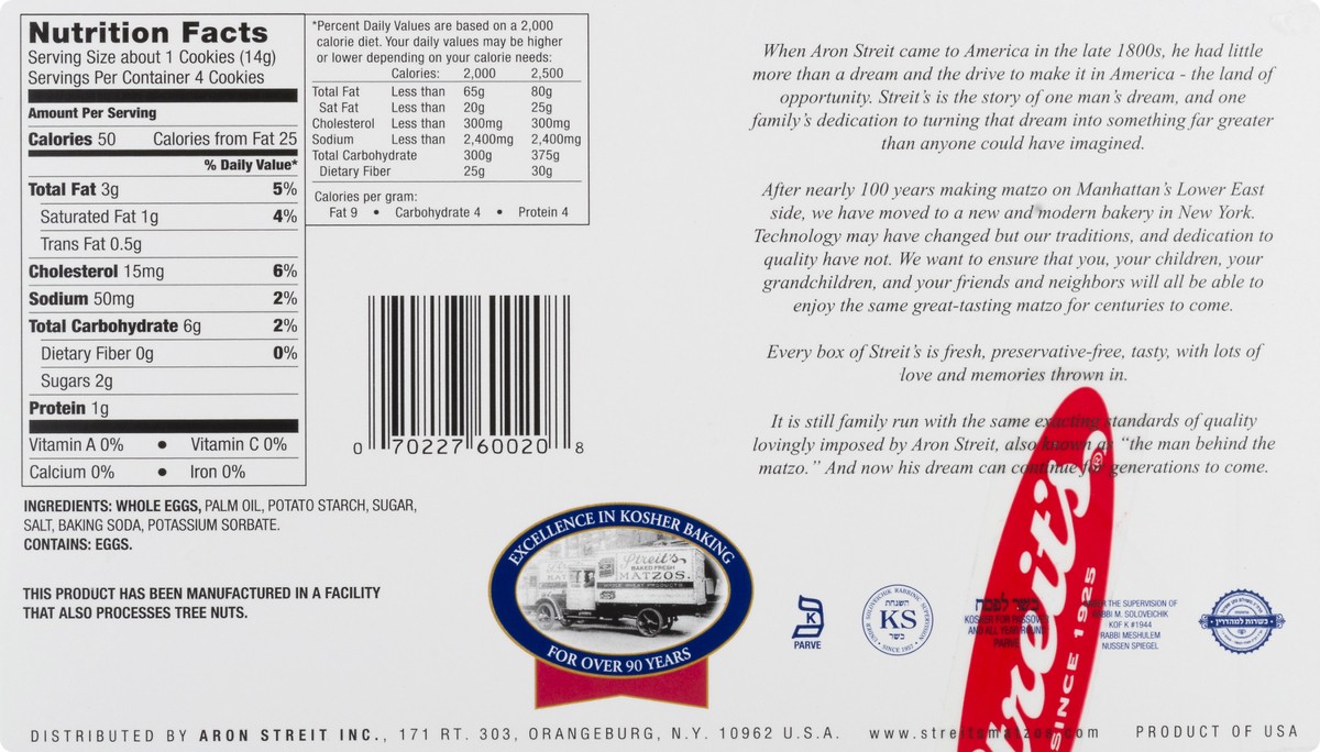 slide 5 of 10, Streit's Egg Kichel - Kosher For Passover, 2.5 oz