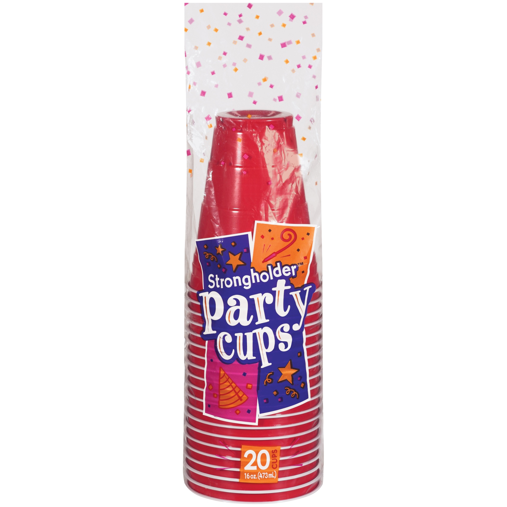 slide 1 of 1, Strongholder Red Party Cups, 20 ct; 16 oz