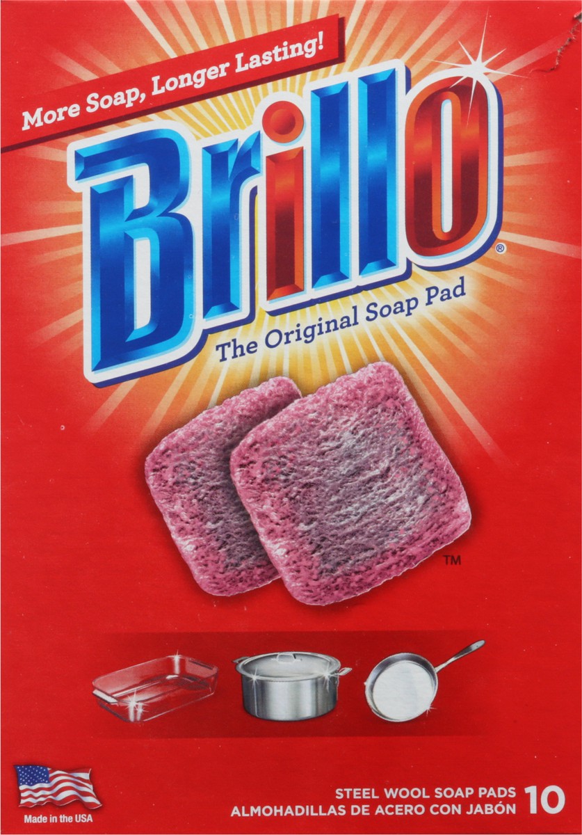 slide 5 of 9, Brillo Pads, 10 ct