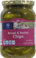 slide 1 of 1, Kroger Bread & Butter Pickles - Chips, 16 oz