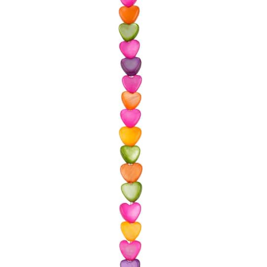 slide 1 of 3, Dyed Shell Heart Beads By Bead Landing, 5.4mm-7mm