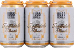 Huss Brewing Co. Scottsdale Blonde German Style Kolsch Beer 6-12 oz Cans