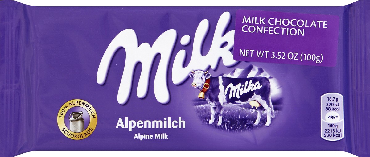 slide 1 of 6, Milka Milk Chocolate Confection 3.52 oz, 3.52 oz