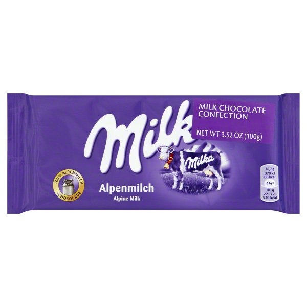 slide 1 of 1, Milka Apenmilch Bar, 3.5 oz