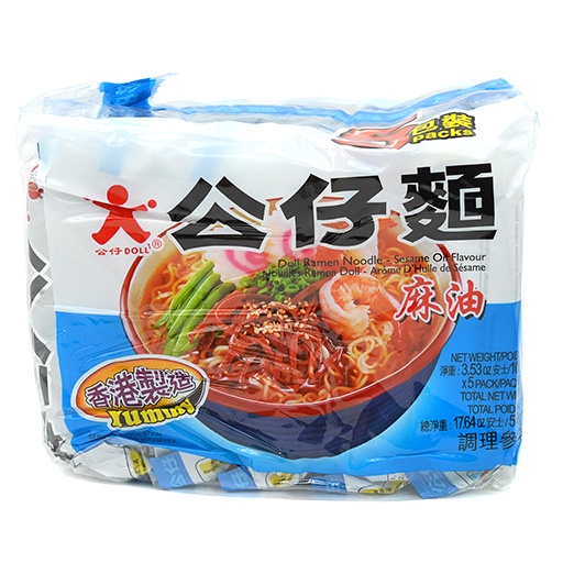 slide 1 of 1, Doll Sesame Oil Instant Noodles, 5 ct; 100 gram