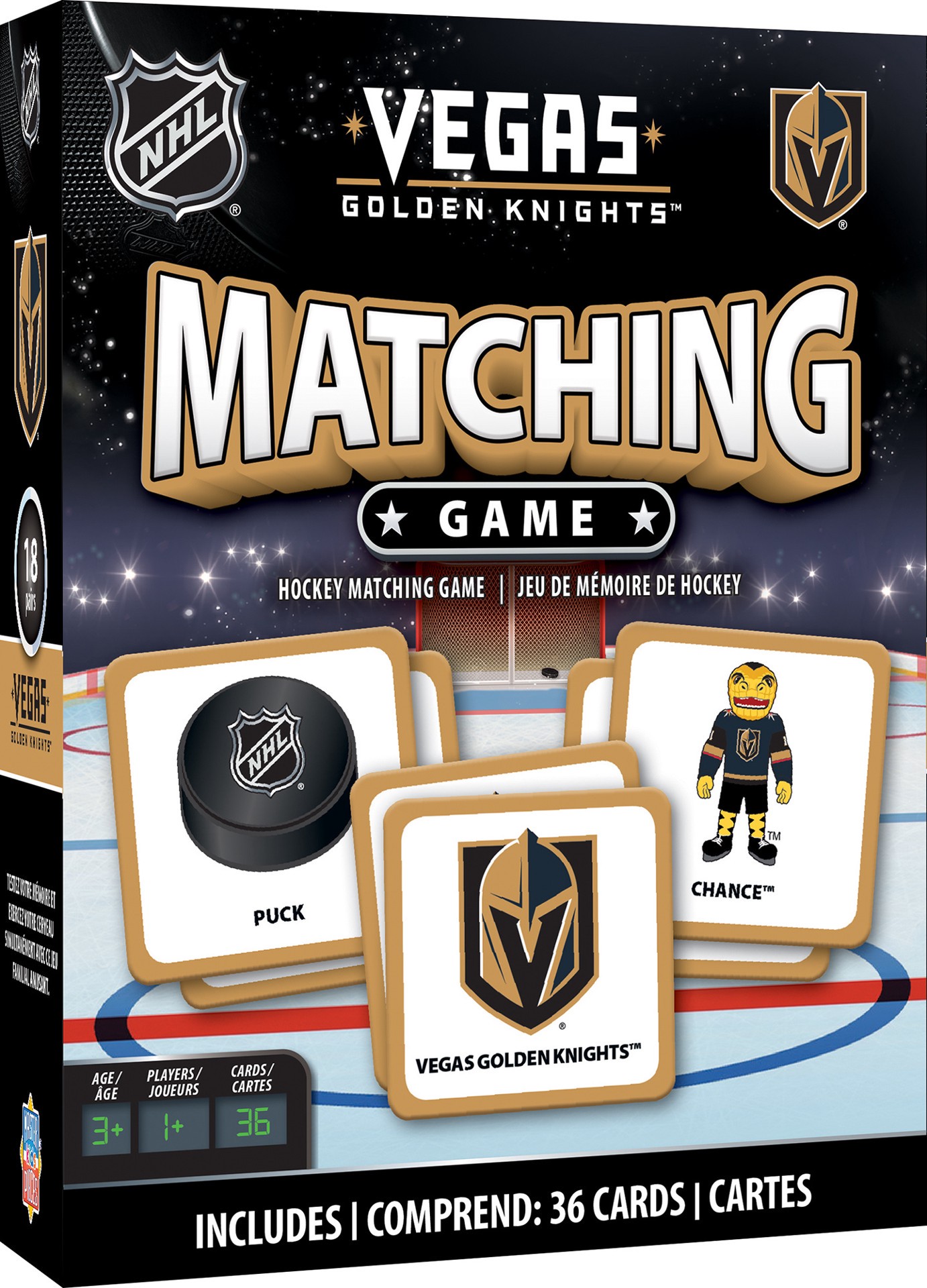 slide 5 of 5, Masterpieces Las Vegas Golden Knights NHL Matching Game, 1 PK