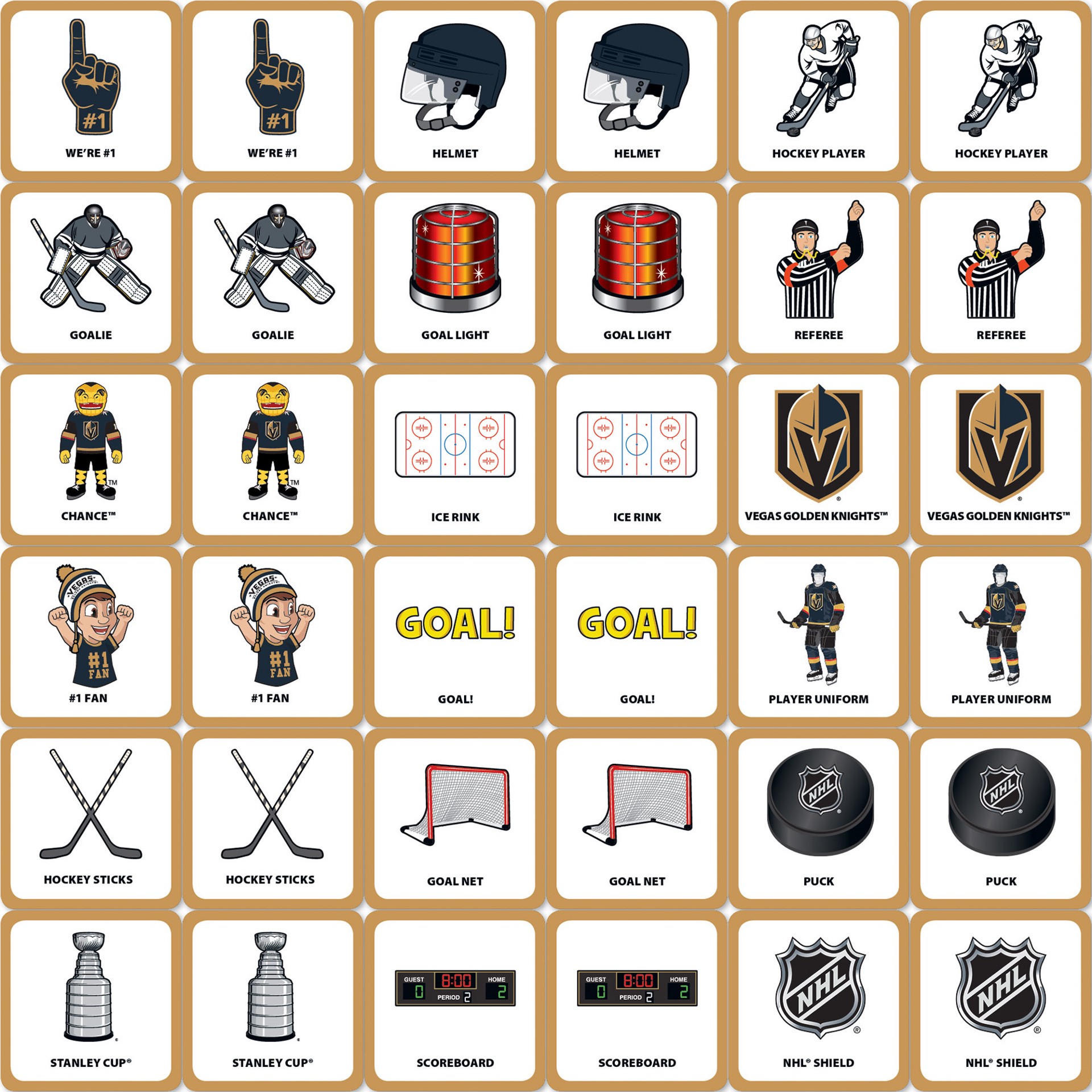 slide 4 of 5, Masterpieces Las Vegas Golden Knights NHL Matching Game, 1 PK