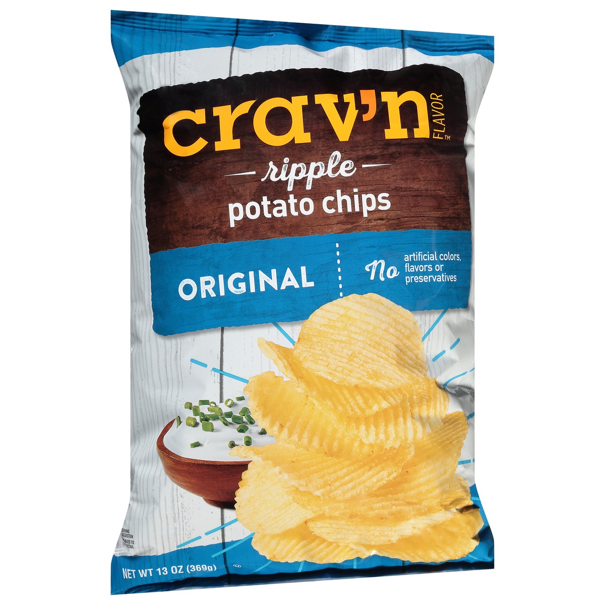 slide 11 of 17, Crav'n Flavor Ripple Original Potato Chips 13 oz, 13 oz