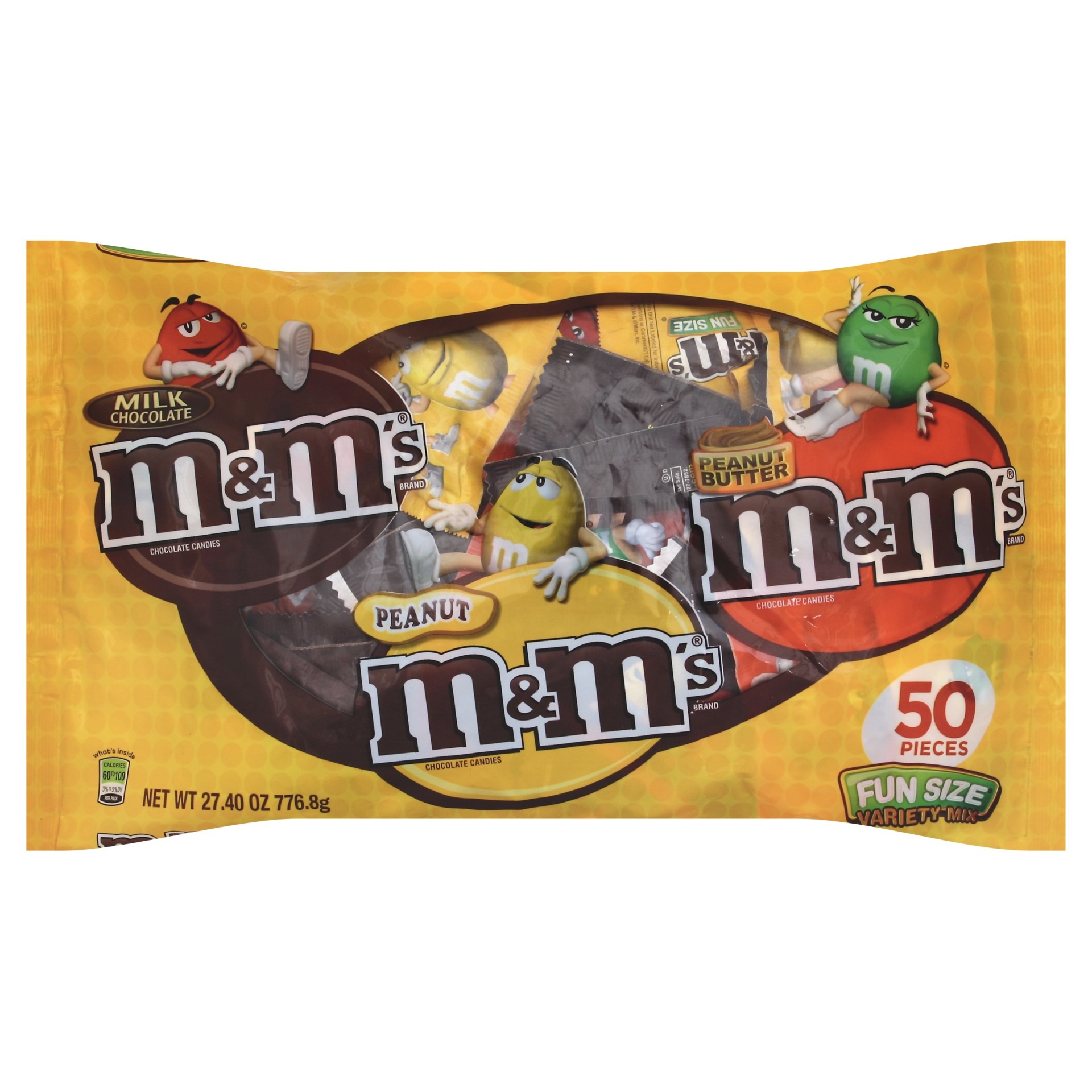 slide 1 of 1, M&M's Chocolate Candies Fun Size Variety Mix 50 Count, 27.4 oz