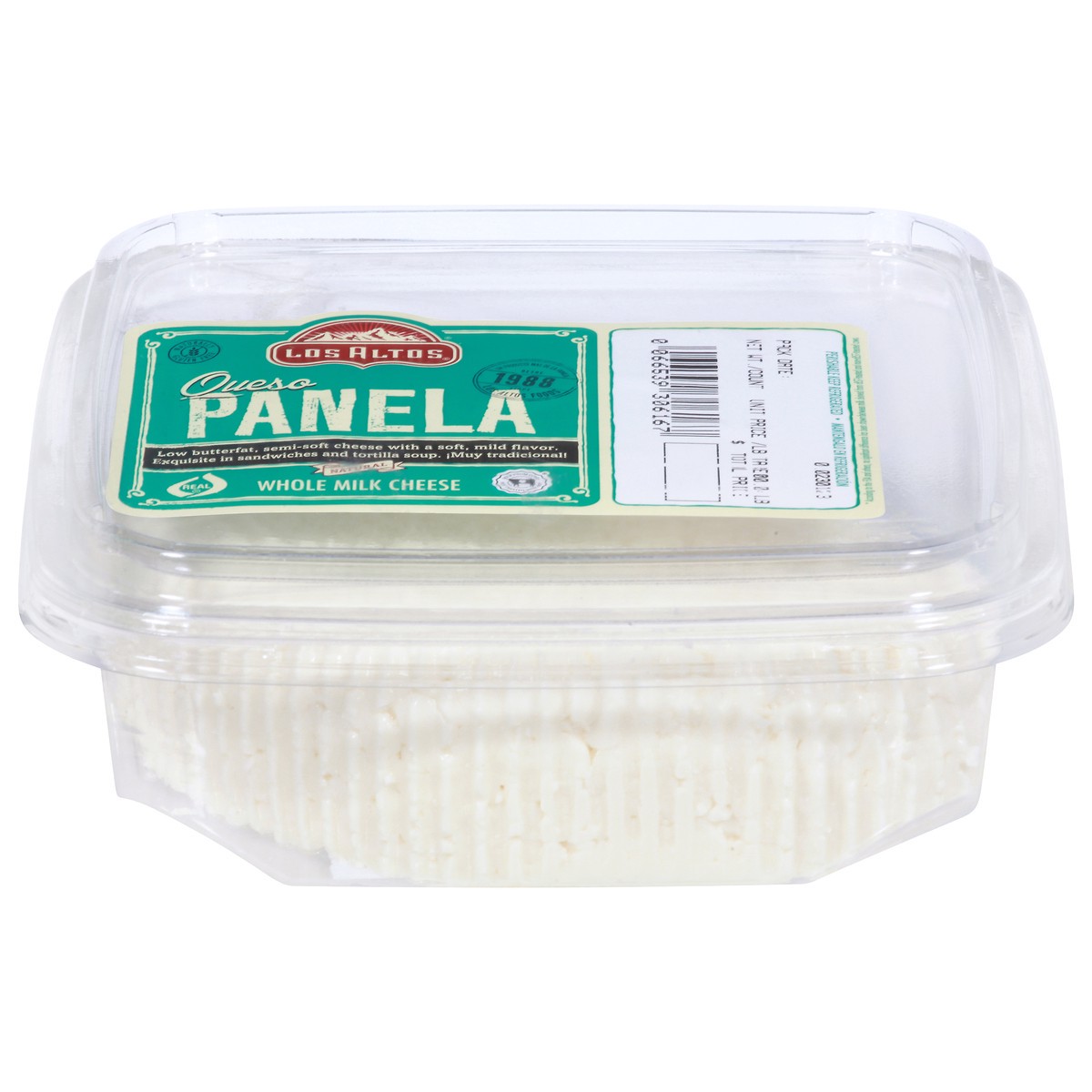 slide 1 of 12, Los Altos Whole Milk Natural Gluten Free Queso Panela Cheese 1.03 lb, per lb