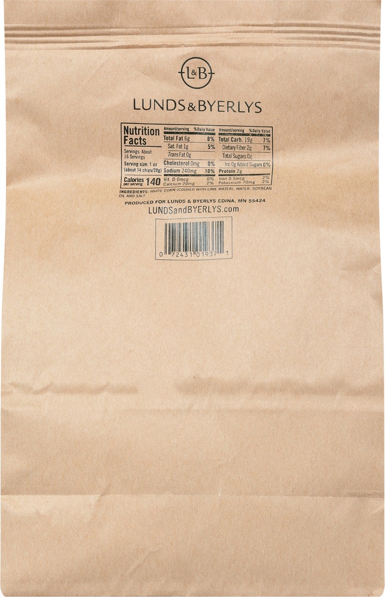 slide 10 of 13, Lunds & Byerlys White Corn Tortilla Chips 16 oz, 16 oz