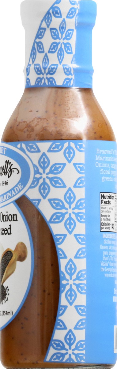 slide 6 of 13, Braswell's Vidalia Onion Poppyseed Dressing & Marinade 12 oz, 12 oz