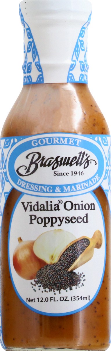 slide 9 of 13, Braswell's Vidalia Onion Poppyseed Dressing & Marinade 12 oz, 12 oz