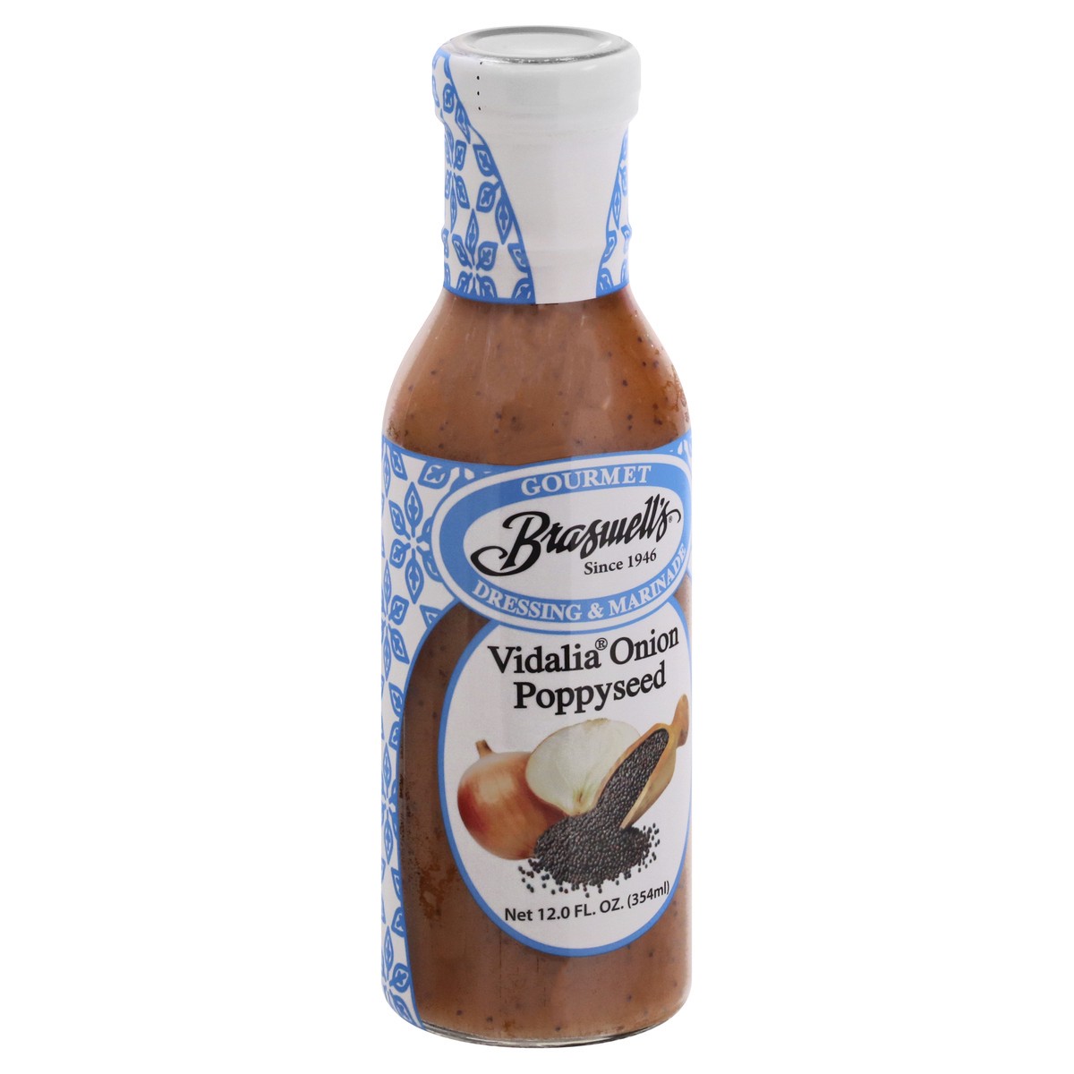 slide 8 of 13, Braswell's Vidalia Onion Poppyseed Dressing & Marinade 12 oz, 12 oz