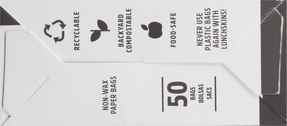 slide 8 of 9, LunchSkins Unbleached Compostable Quart Paper Bags, 50 ct