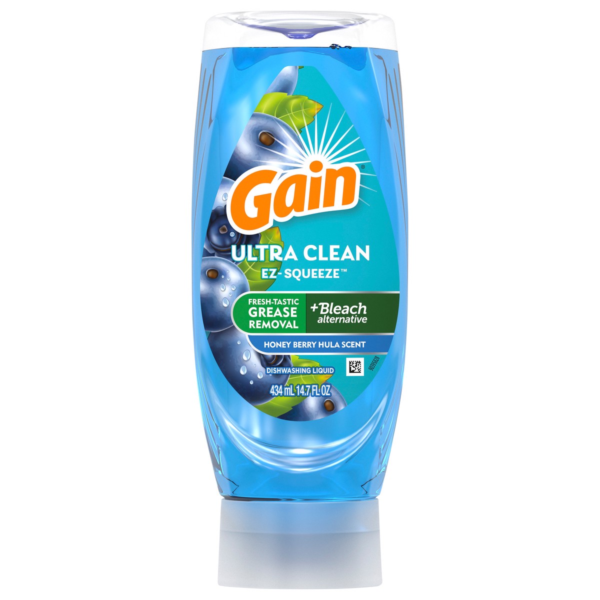 slide 1 of 3, Gain EZ-Squeeze Dishwashing Liquid Dish Soap, Honeyberry Hula Scent, 14.7 fl oz, 14.7 fl oz