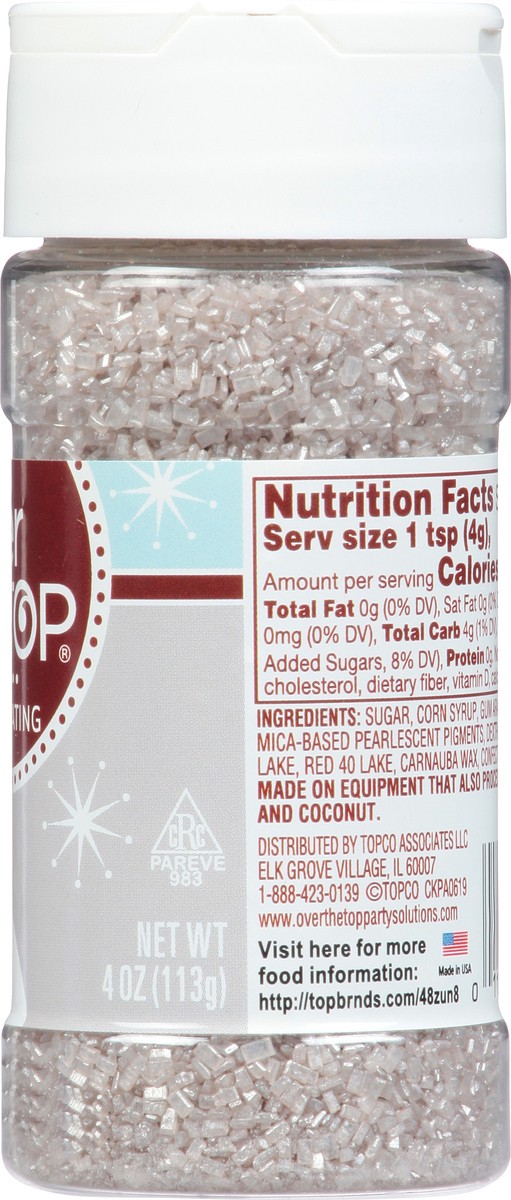 slide 8 of 9, Over The Top Decorating Twinkle Silver Sugar Crystals 4 oz, 4 oz