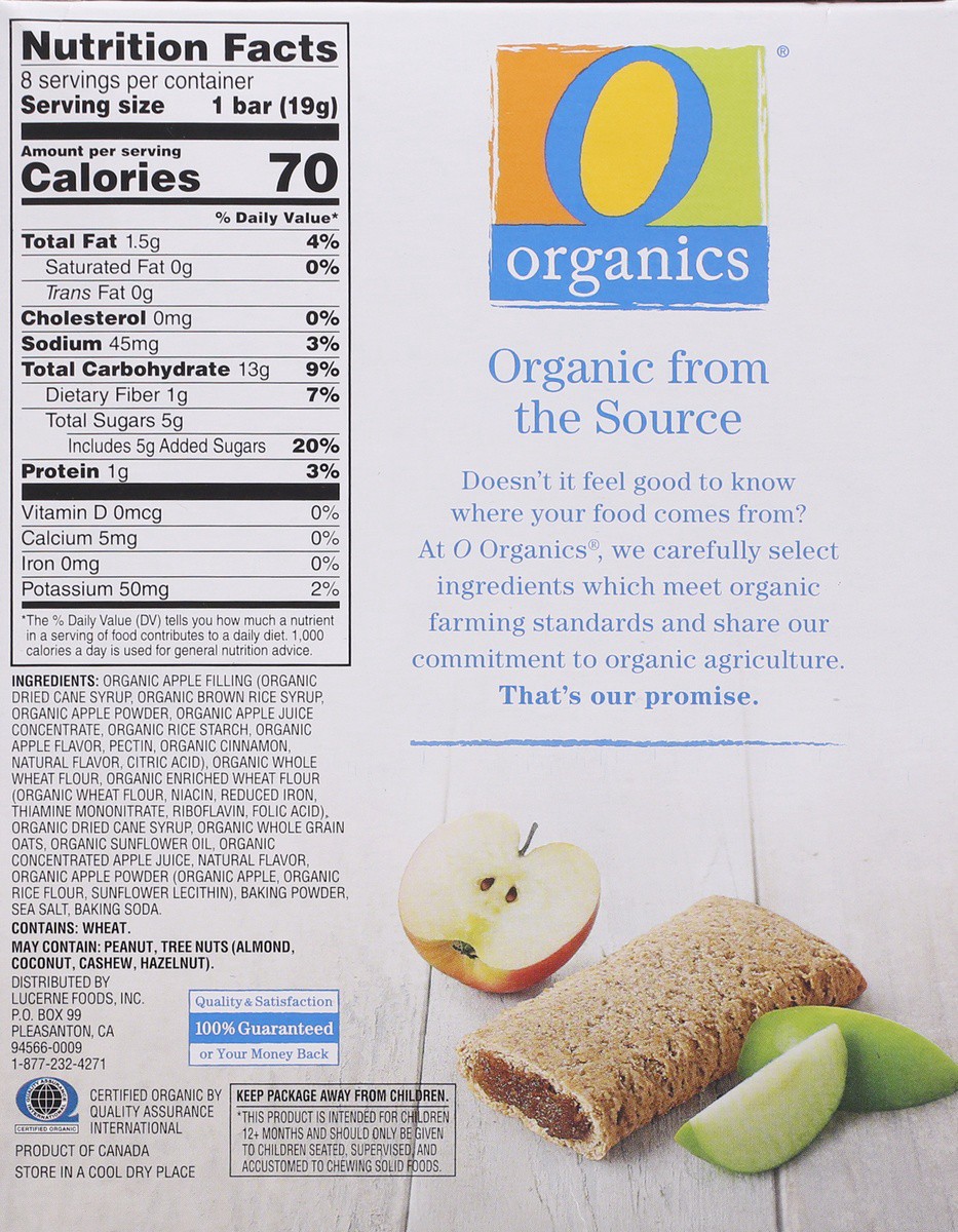 slide 4 of 9, O Organics Apple Cereal Bars For Toddlers, 8 ct; 0.67 oz