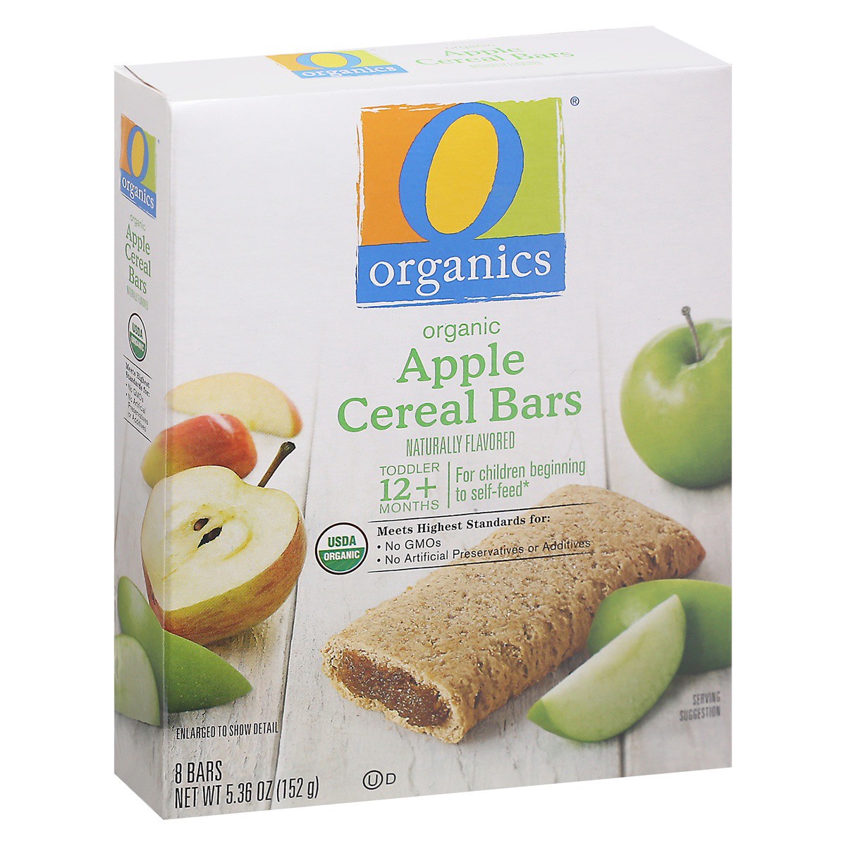 slide 1 of 9, O Organics Apple Cereal Bars For Toddlers, 8 ct; 0.67 oz