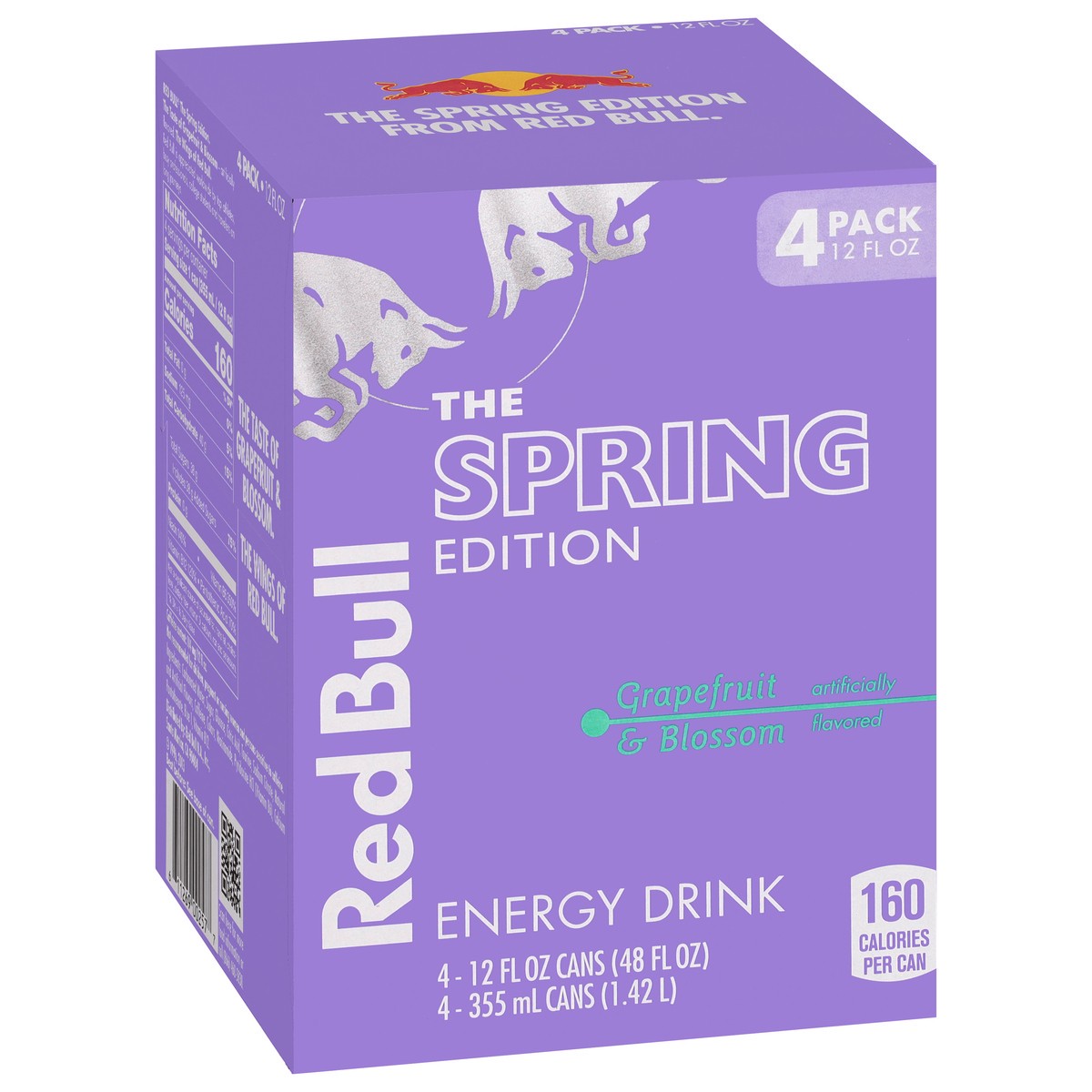 slide 7 of 13, Red Bull Spring Edition Energy Drink, Grapefruit, 12 fl. oz., Pack of 4 cans, with 114mg Caffeine, Taurine & B Vitamins, 4 pk