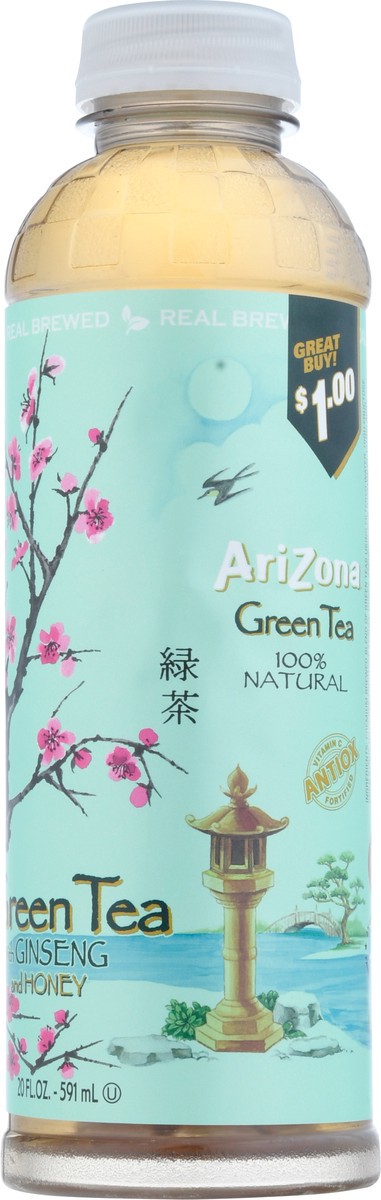 slide 8 of 9, AriZona Green Tea with Ginseng and Honey, 20 fl oz