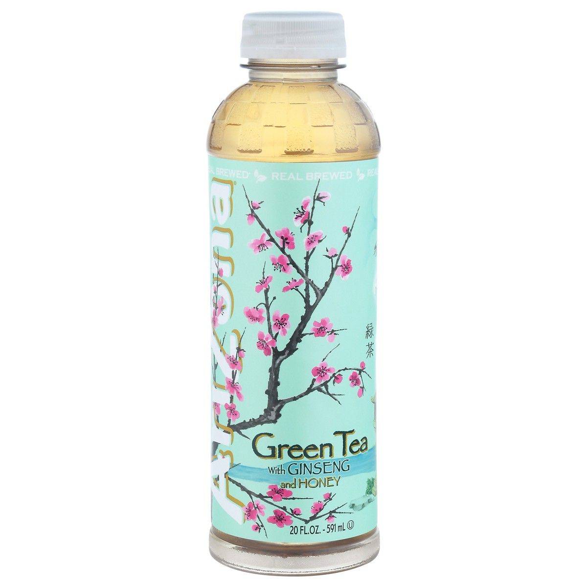 slide 1 of 9, AriZona Green Tea with Ginseng and Honey, 20 fl oz