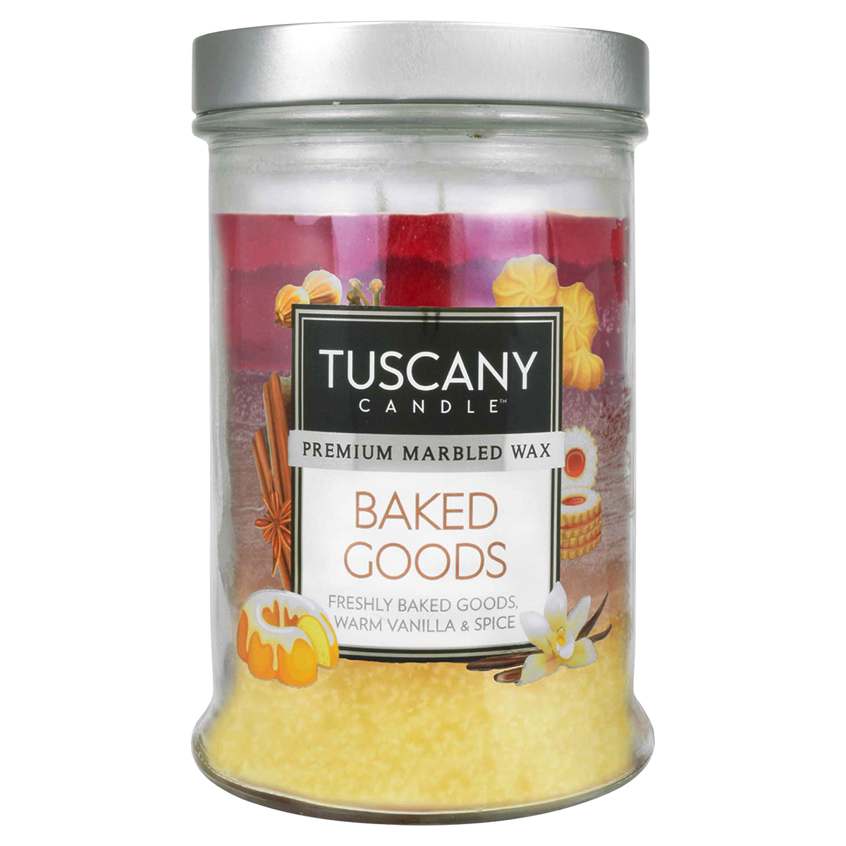 slide 1 of 1, Tuscany Candle Baked Goods Triple Pour Glass Jar Candle, 18 oz