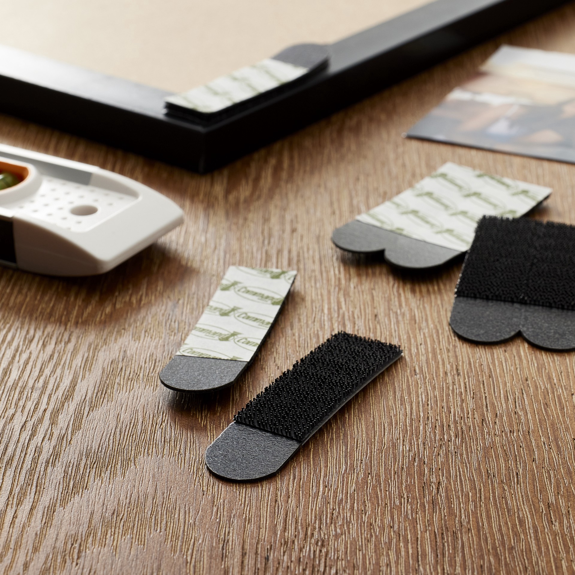 slide 2 of 5, 3m Command Medium Black Picture Hanging Strips, 4ct., 4 ct