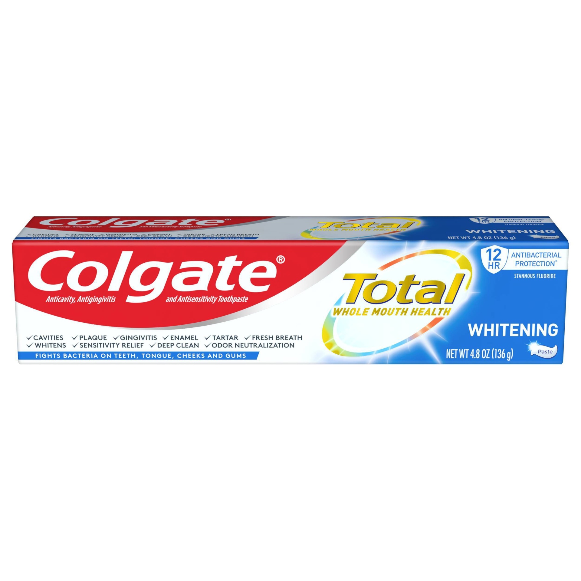 slide 1 of 3, Colgate Total Whitening Toothpaste, 4.8 oz