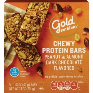 slide 1 of 1, CVS Gold Emblem Peanut And Almond Dark Chocolate Chewy Protein Bar, 7.1 Oz, 7.1 oz