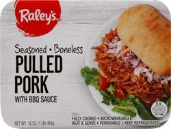 Raley's Pulled Pork With BBQ Sauce, Seasoned, Boneless 16 oz