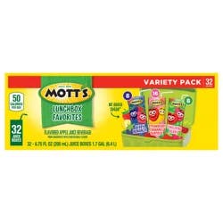Mott's Mott’s Lunchbox Favorites Variety Pack, 6.75 fl oz boxes, 32 pack