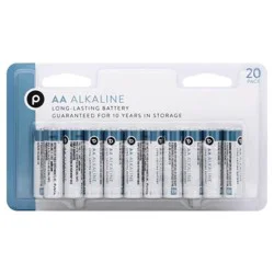 Publix Battery, Alkaline, AA, 20 Pack