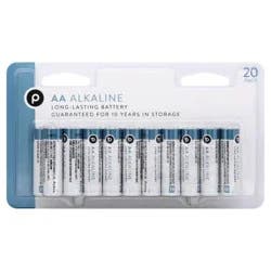 Publix Battery, Alkaline, AA, 20 Pack
